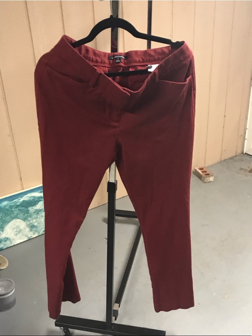 41 Hawthorn Maroon Ponte Ankle Pants